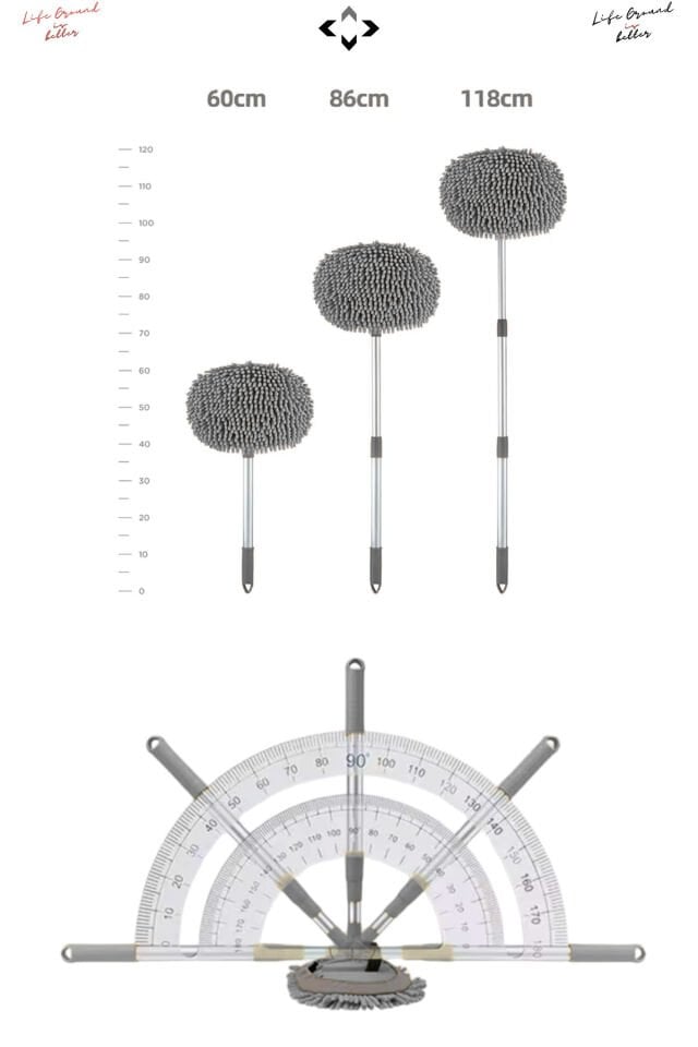 %100 Mikrofiber Oto Yıkama Mop Set Teleskobik Saplı Oto Yıkama Bezi Mopu Oto Aksesuarları