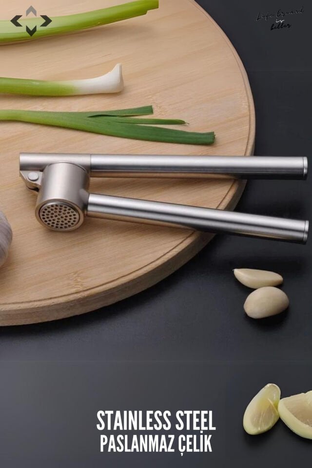 Paslanmaz Çelik Sarımsak Ezici Pratik El Havanı Sarımsak Zencefil Ezeceği