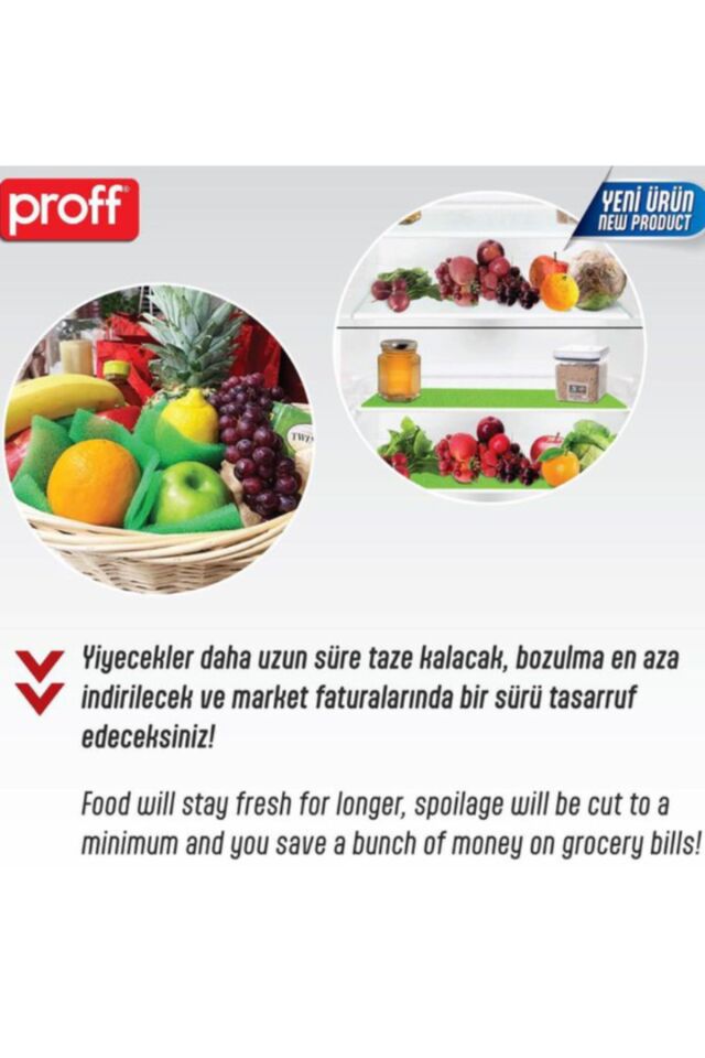 Hero Sebze Koruyucu Mat - Buzdolabı Matı - Nem Ve Küf Önleyici Buzdolabı Matı (31 X 47 CM)