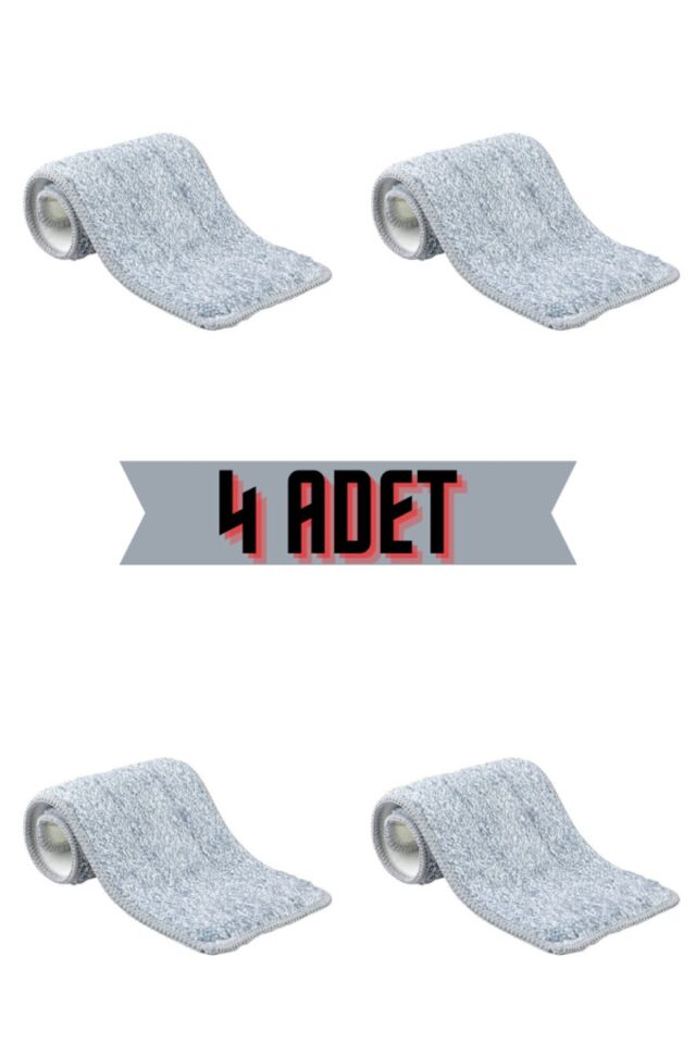 %100 Mikrofiber Yedek Tablet Mop Bezi 4'lü