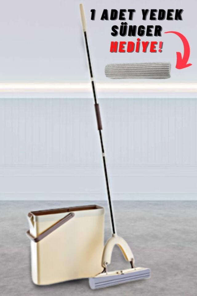 Slim Pva Tablet Mop Set 1 Adet Yedek Sünger Hediye**