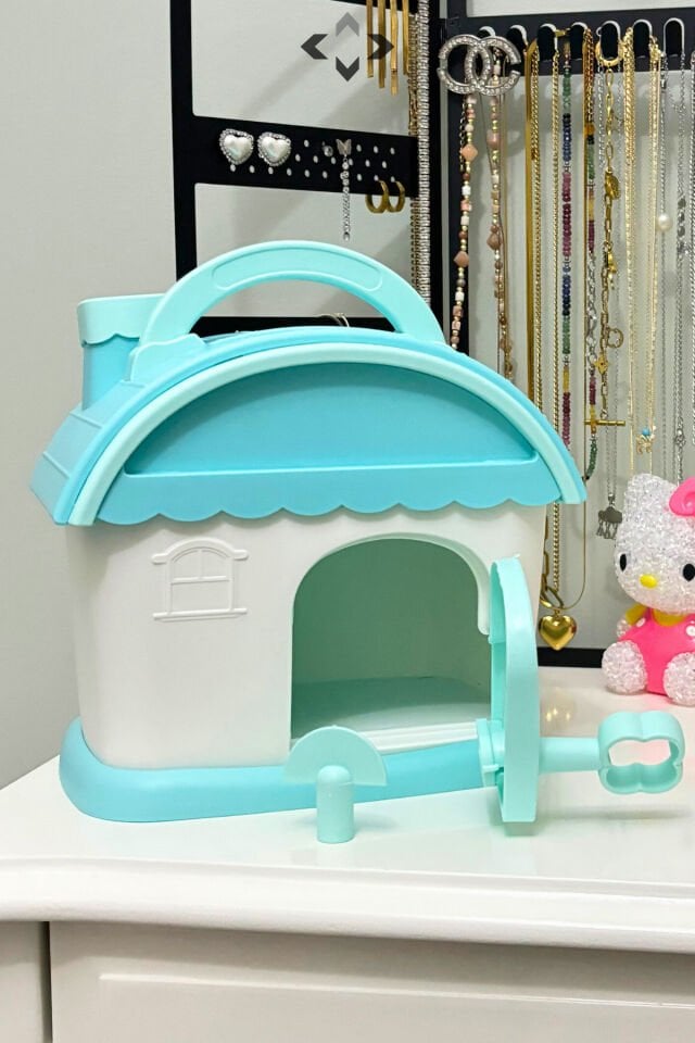 MAVİ Dekoratif Ev Desenli Kumbara Sticker Seti HEDİYE! Biblo Kumbara Dekoratif Ev Kumbara Birikim