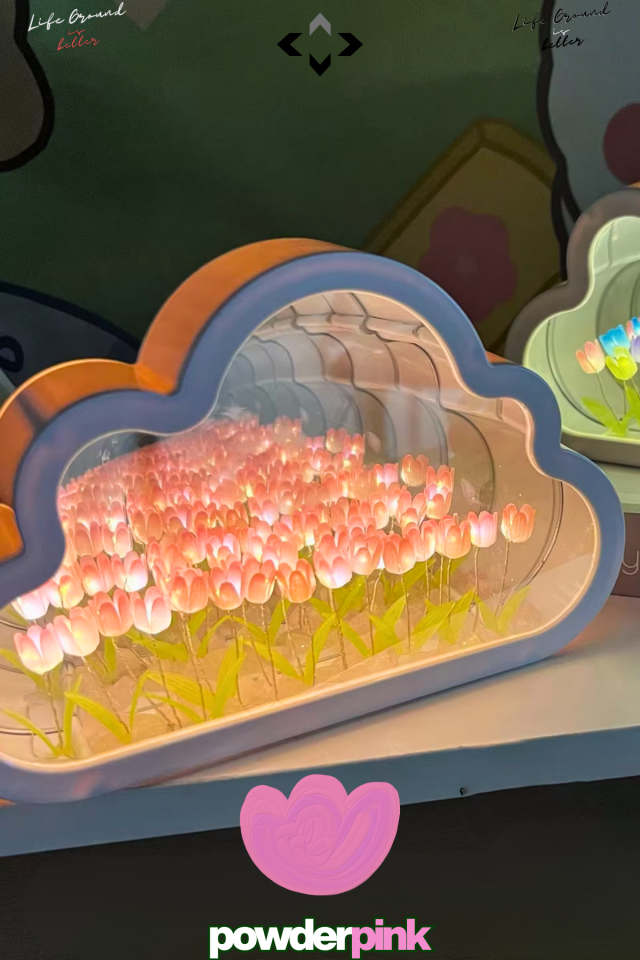 POWDERpink 3 Modlu Bulut Tasarımlı LED Lamba Dekoratif Obje Laleli Aydınlatma Gece Lambası & Masa Süsü Biblo